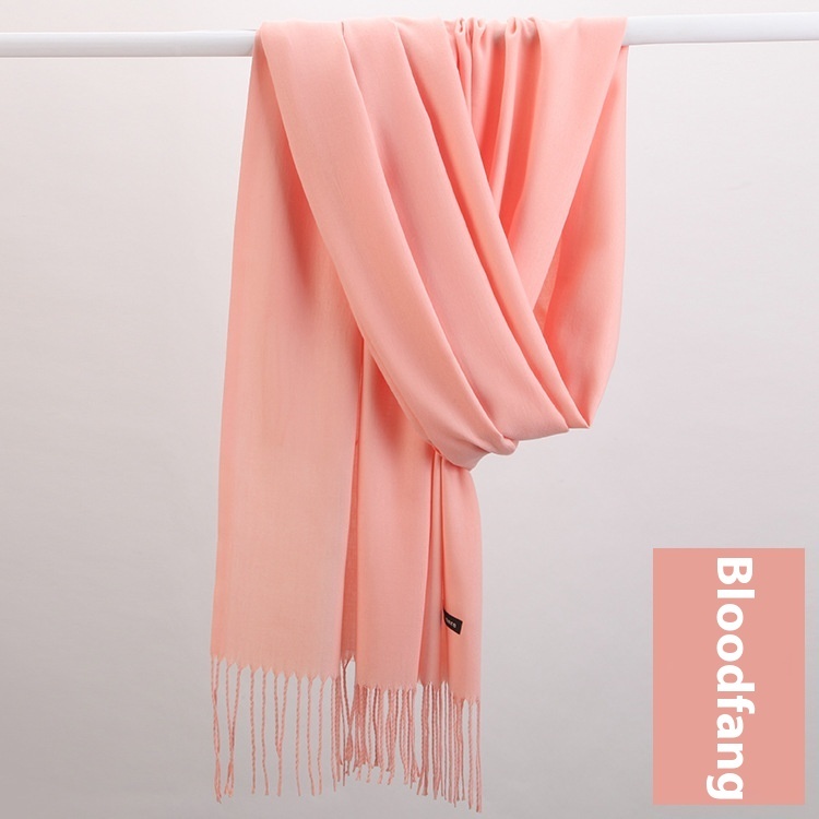 Pure Color Warm Keeping Scarf All-match Cashmere Shawl - Image 6