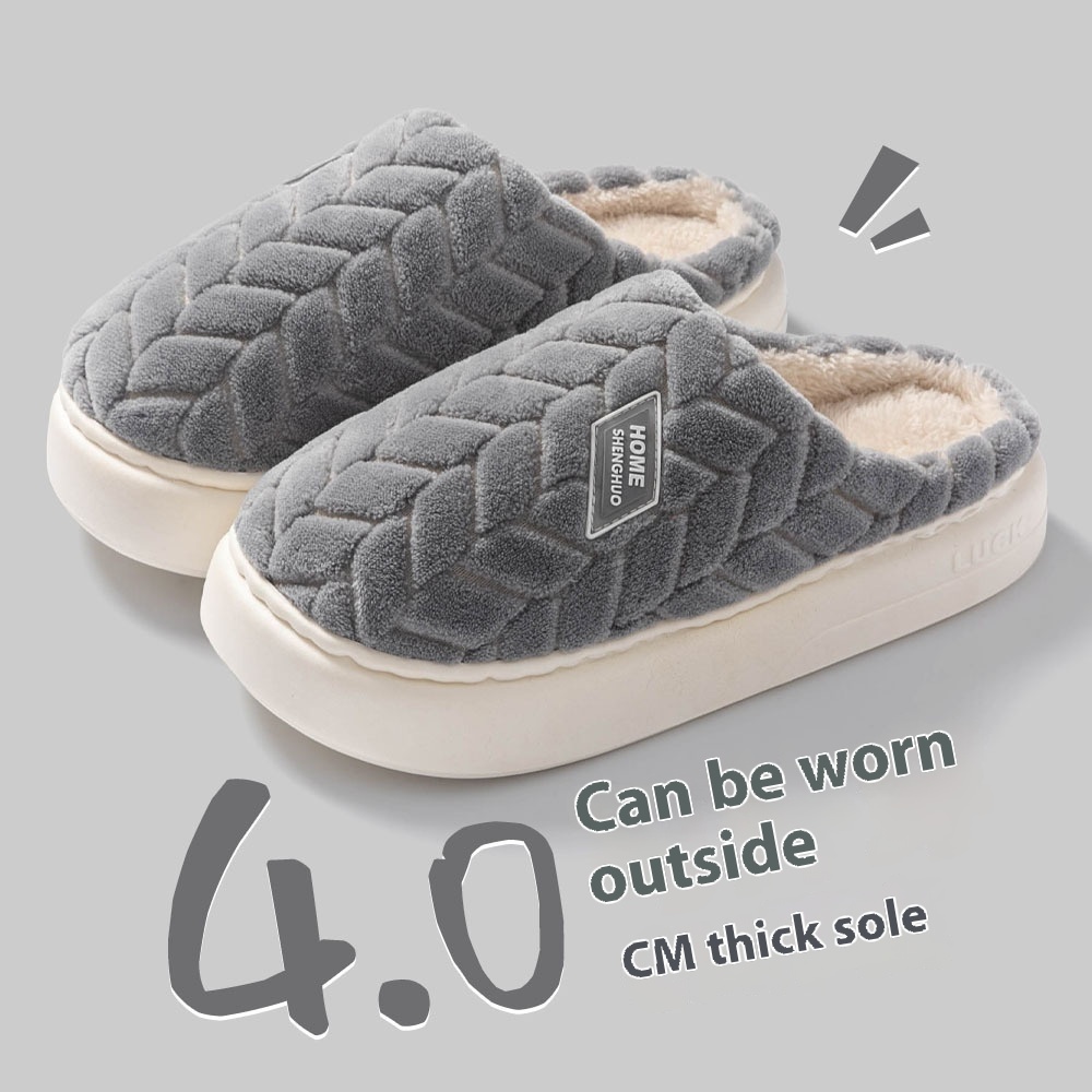 Velvet Cotton Slippers Women's Plush Home - Image 8