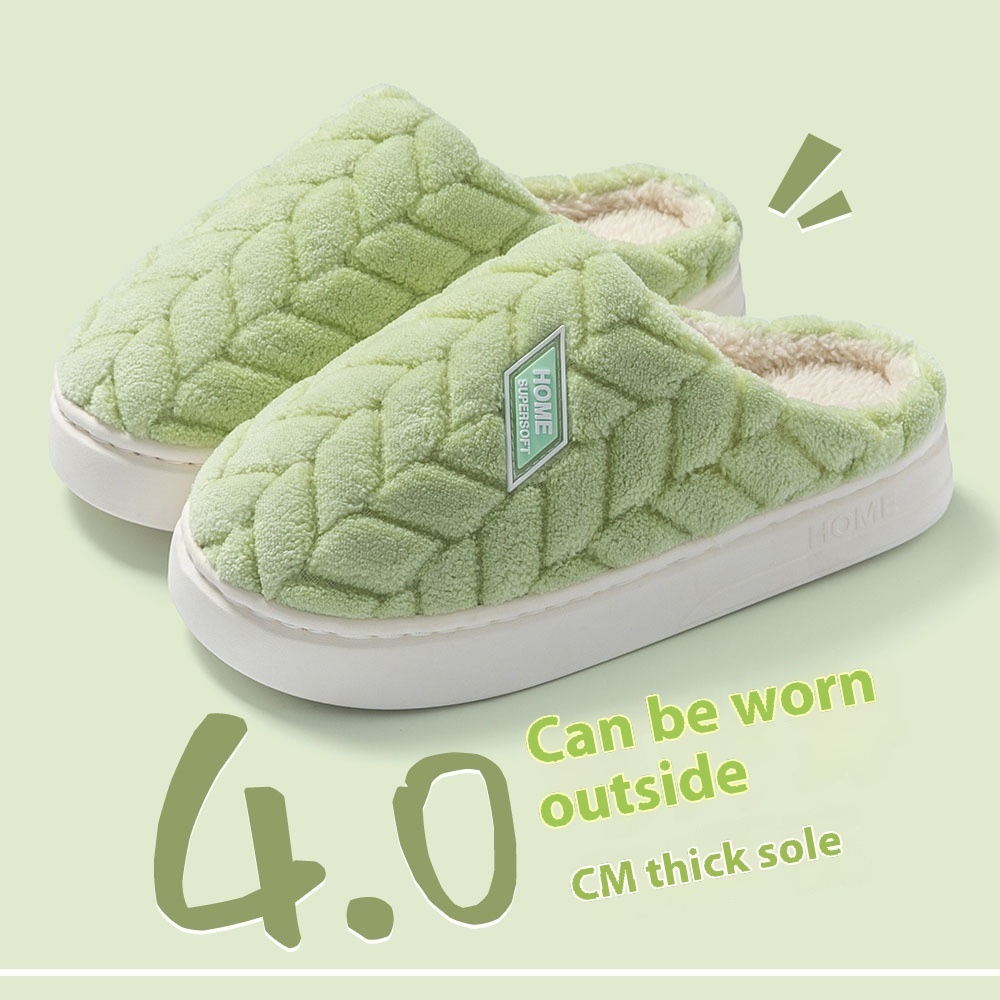 Velvet Cotton Slippers Women's Plush Home - Image 4