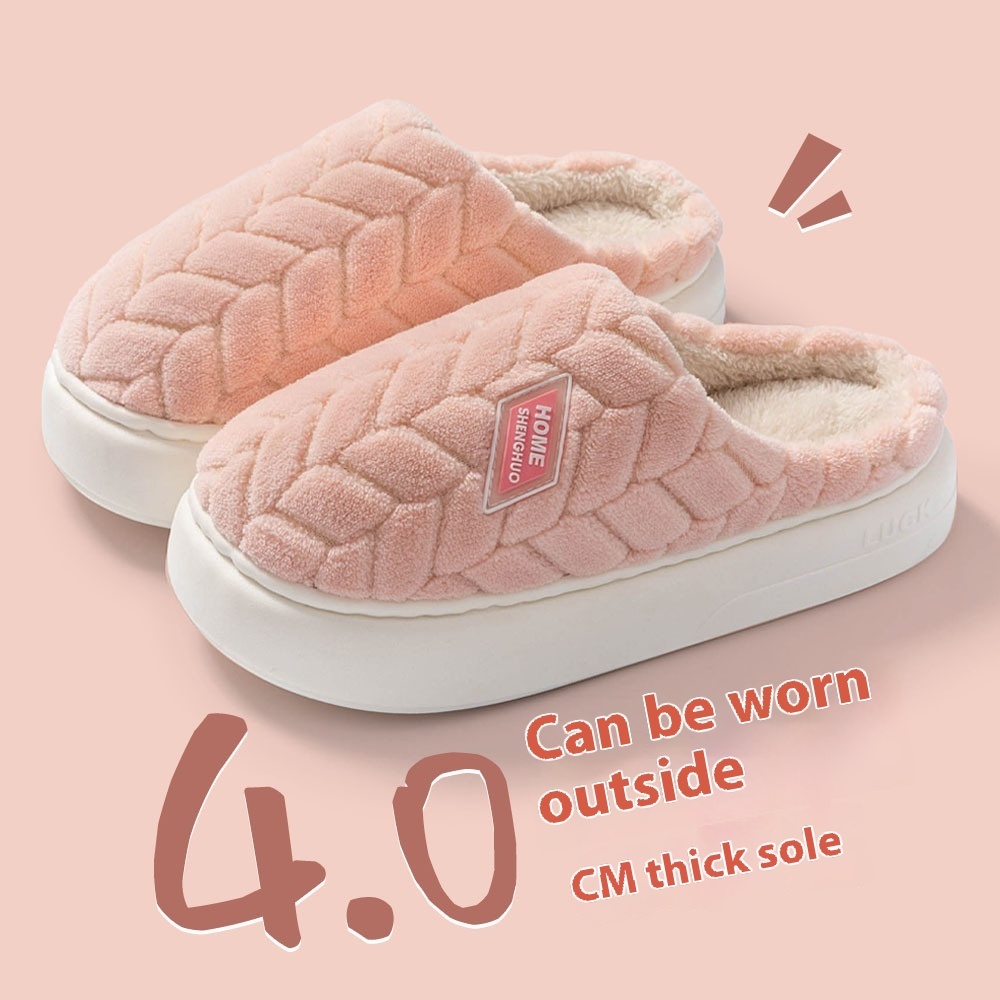 Velvet Cotton Slippers Women's Plush Home - Image 7