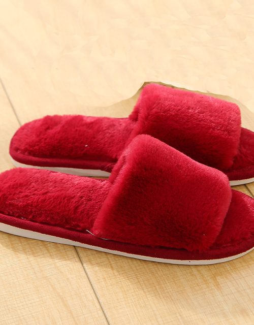 Velvet Women's Cotton Slippers Home Indoor Non-slip