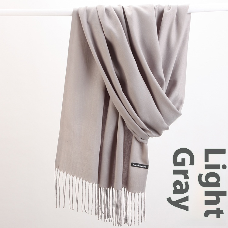 Pure Color Warm Keeping Scarf All-match Cashmere Shawl - Image 10