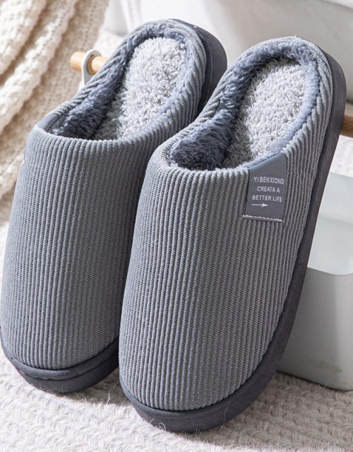 Non-slip Plus Velvet Cotton Slippers